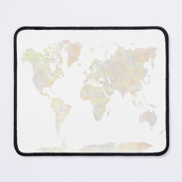 Item preview, world map in soft pastel colors designed and sold by paulrommer.