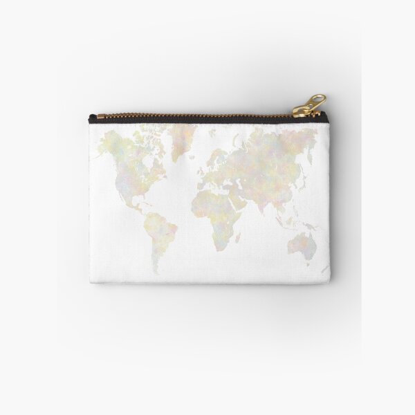 Item preview, world map in soft pastel colors designed and sold by paulrommer.