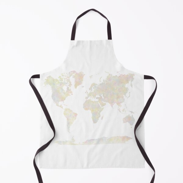 Item preview, world map in soft pastel colors designed and sold by paulrommer.