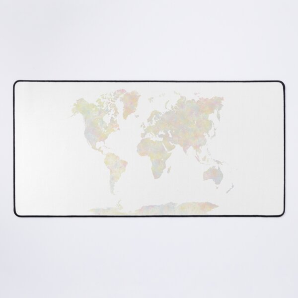 Item preview, world map in soft pastel colors designed and sold by paulrommer.