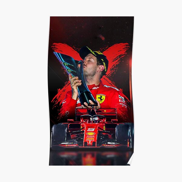 Sebastian Vettel-Illustration Poster