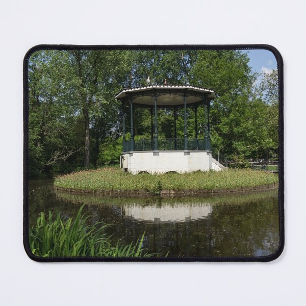 Item preview, Amsterdam Vondelpark - Elegant Garden Gazebo with a Heron on the Roof designed and sold by Georgia Mizuleva.