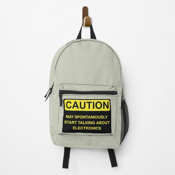 Item preview, Caution May Spontaniously Start Talking About Electronics - Funny Warning Sign, Perfect Gift For Electronics Lover designed and sold by InspireShop.