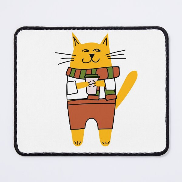 Item preview, Cat drinking take-away coffee designed and sold by leffka.