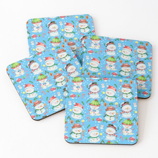 Item preview, Happy snowmans - blue designed and sold by janeferwong.