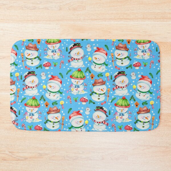 Item preview, Happy snowmans - blue designed and sold by janeferwong.