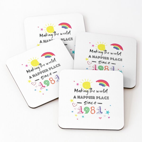 Item preview, Since 1984 Making the world a happier place birthday Vacation Inspiration Joy Mood designed and sold by DesignByHeartUK.