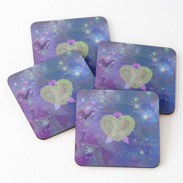 Item preview, Breast Cancer Fighter Stickers on a cool cosmic background  designed and sold by haRexia.