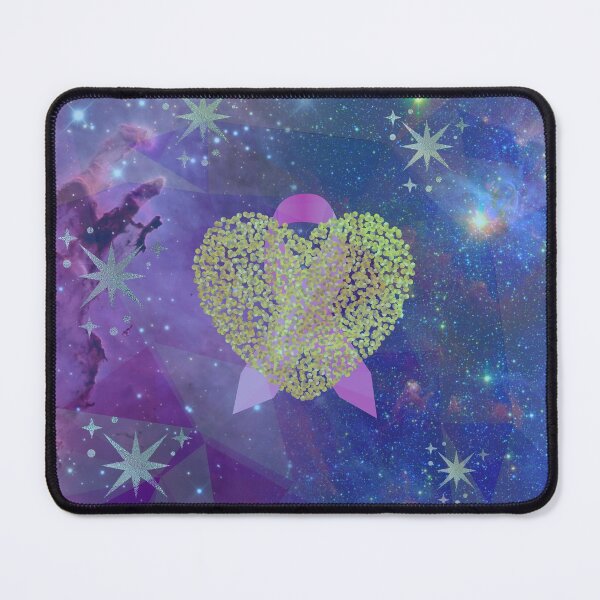Item preview, Breast Cancer Fighter Stickers on a cool cosmic background designed and sold by haRexia.