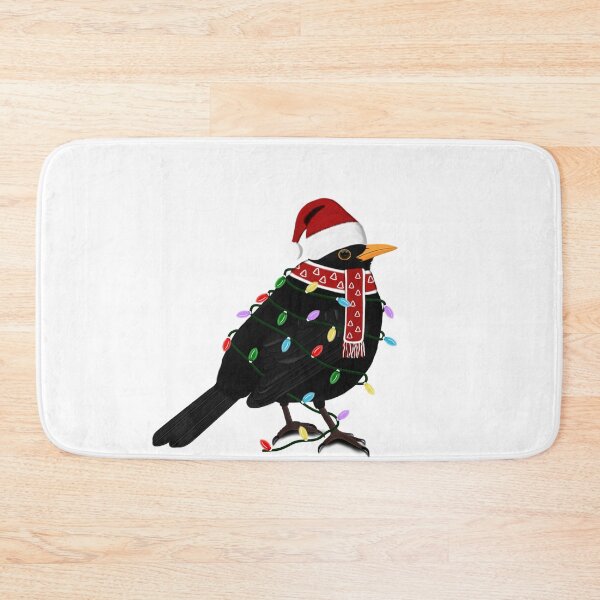 Item preview, Blackbird Christmas Bird Birdlover Birdwatcher Biologist Ornithologist Garden Birds designed and sold by jz-birds.
