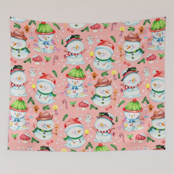 Item preview, Cutie snowmans - pink designed and sold by janeferwong.