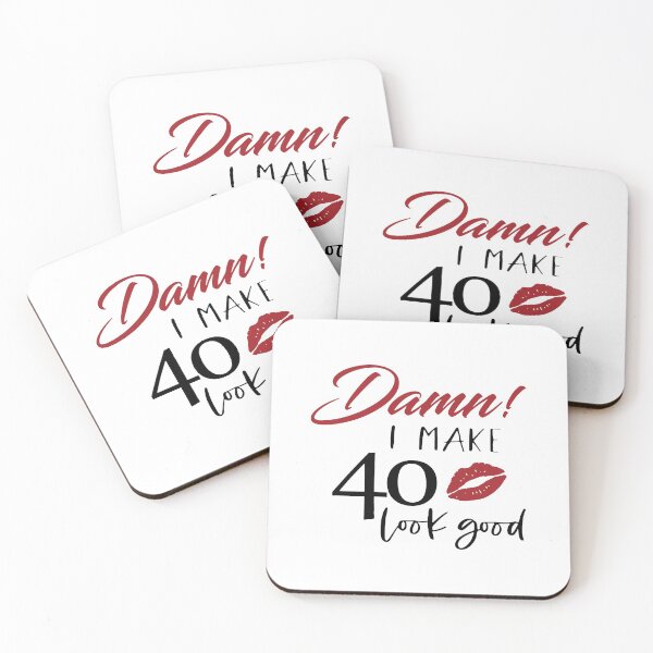 Item preview, Damn i make 40 look good mom Pink Lips kiss Vacation Inspiration Joy Mood designed and sold by DesignByHeartUK.