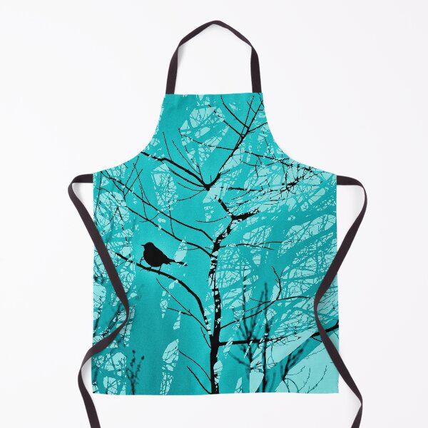 Item preview, Teal Blue Green Mockingbird in Tree Silhouette designed and sold by jocelynsart.