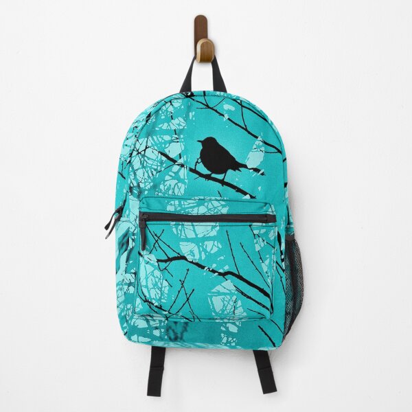 Item preview, Teal Blue Green Mockingbird in Tree Silhouette designed and sold by jocelynsart.