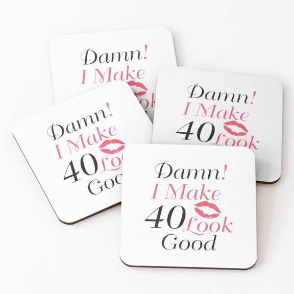 Item preview, Damn i make 40 look good mom Pink Lips kiss Vacation Inspiration Joy Mood designed and sold by DesignByHeartUK.
