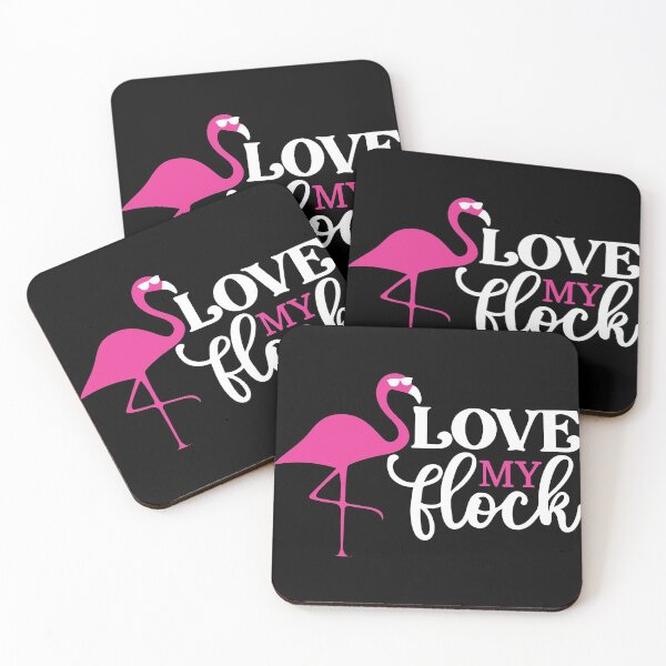 Item preview, Love my Flock Love Flamingo Funny Summer Love Valentine Summer Gift Art Design Happy Life Apparel Essential Motivation Inspiration Joy Mood  designed and sold by DesignByHeartUK.