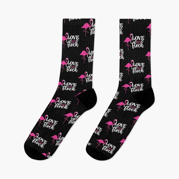 Item preview, Love my Flock Love Flamingo Funny Summer Love Valentine Summer Gift Art Design Happy Life Apparel Essential Motivation Inspiration Joy Mood  designed and sold by DesignByHeartUK.