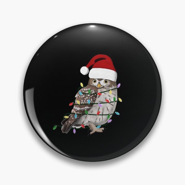 Item preview, Little Owl Christmas Bird Birdlover Birdwatcher Biologist Ornithologist Garden Birds designed and sold by jz-birds.