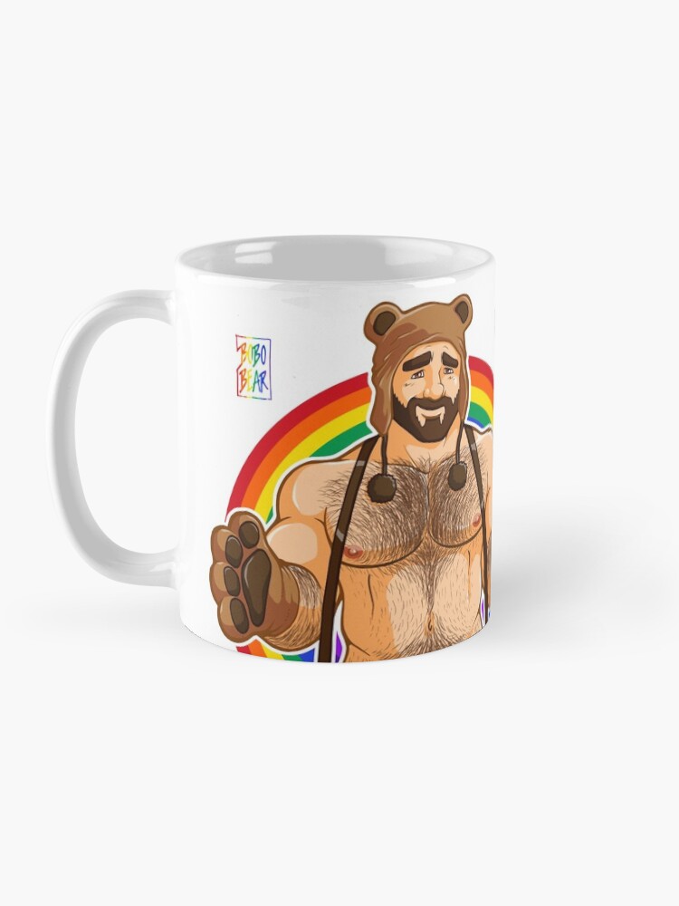 Alternate view of ADAM LIKES HUGS - GAY PRIDE Coffee Mug