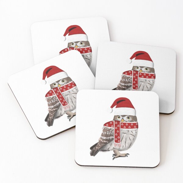 Item preview, Little Owl Christmas Bird Birdlover Birdwatcher Biologist Ornithologist Garden Birds designed and sold by jz-birds.