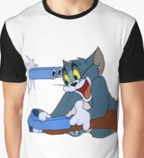 Tom The Cat Killing Himself Graphic T-Shirt