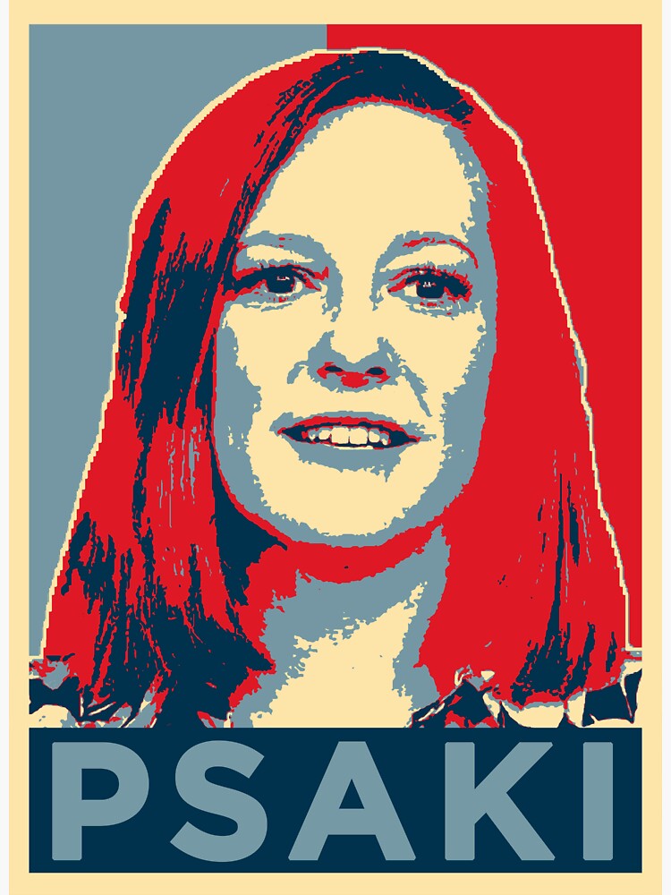 “Jen Psaki Poster” Sticker for Sale by SecondFloorDogs | Redbubble