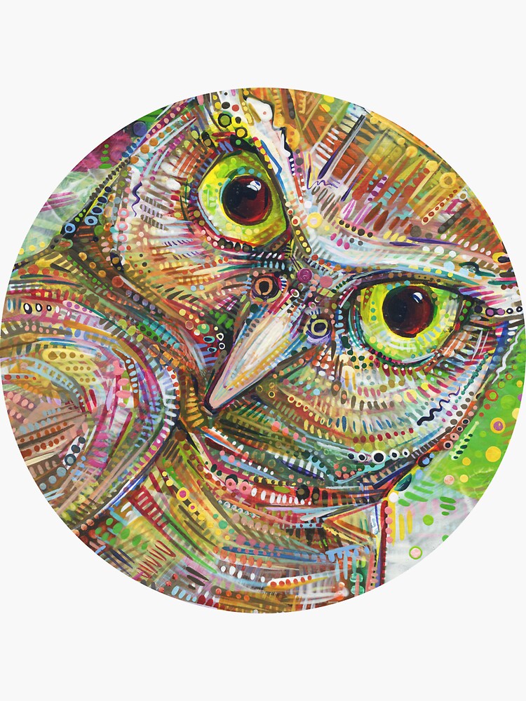 Owl Painting - 2014 by gwennpaints