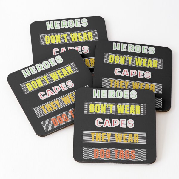 Item preview, Heroes Don't Wear Capes They Wear Dog Tags designed and sold by FridPix.