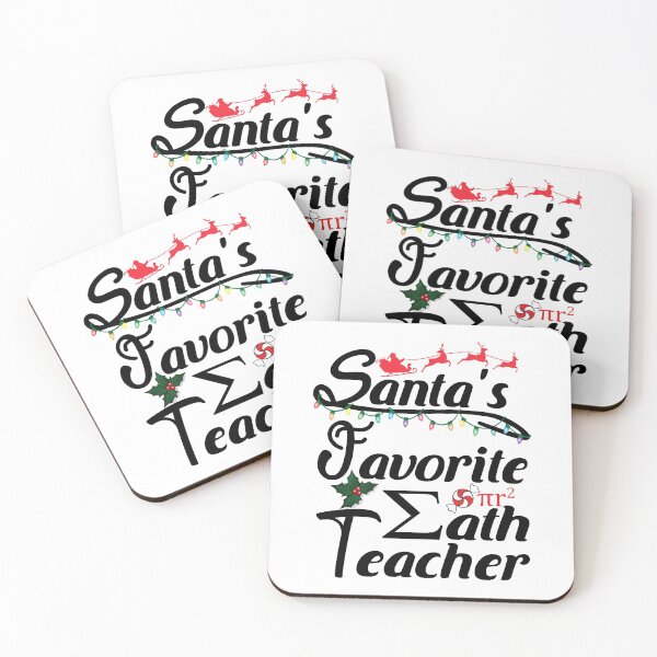 Item preview, Santa's Favorite Christmas Awesome Math Teacher designed and sold by PinkPandaDesign.