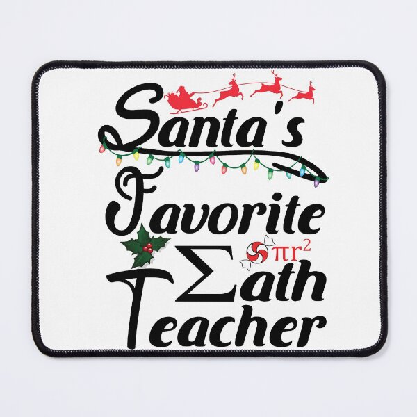 Item preview, Santa's Favorite Christmas Awesome Math Teacher designed and sold by PinkPandaDesign.