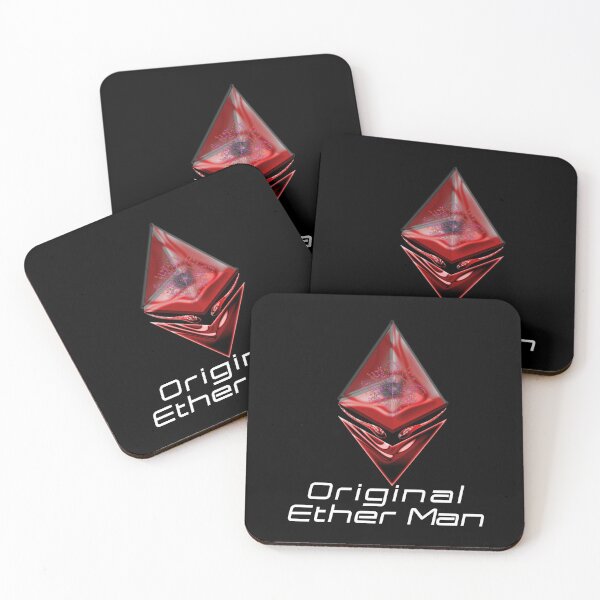 Item preview, Coasters Original Ether Man Sienna Colored Head With Positronic Brain & Red Eyes Black Text designed and sold by Spirit-World.