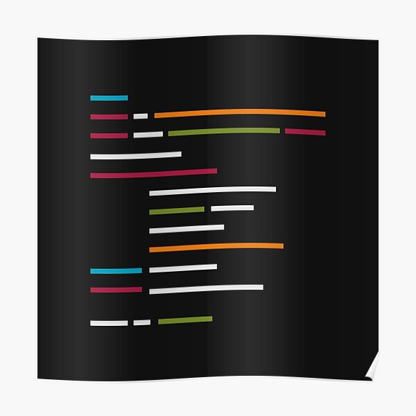 Lines of Code on Dark Mode for Programming Lovers Poster