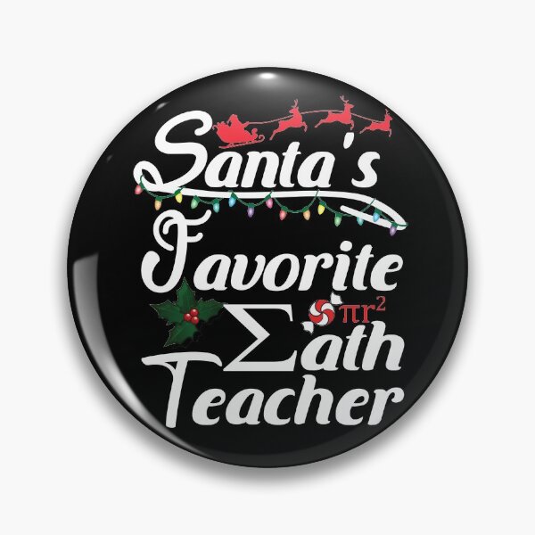 Item preview, Santa's Favorite Christmas Awesome Math Teacher designed and sold by PinkPandaDesign.