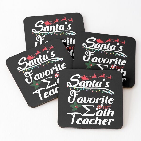 Item preview, Santa's Favorite Christmas Awesome Math Teacher designed and sold by PinkPandaDesign.