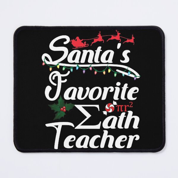 Item preview, Santa's Favorite Christmas Awesome Math Teacher designed and sold by PinkPandaDesign.