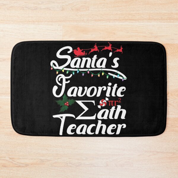 Item preview, Santa's Favorite Christmas Awesome Math Teacher designed and sold by PinkPandaDesign.