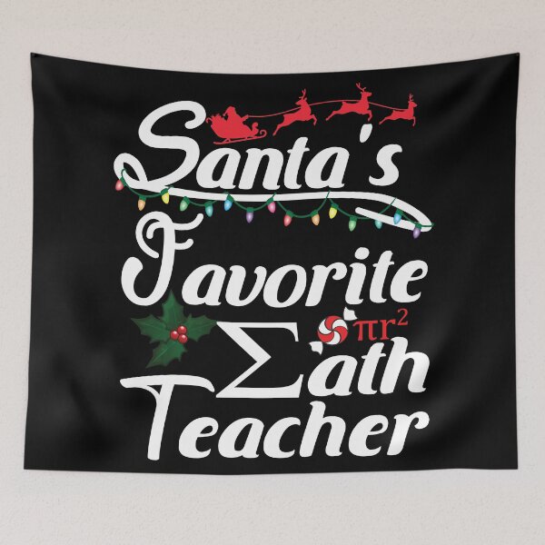 Item preview, Santa's Favorite Christmas Awesome Math Teacher designed and sold by PinkPandaDesign.