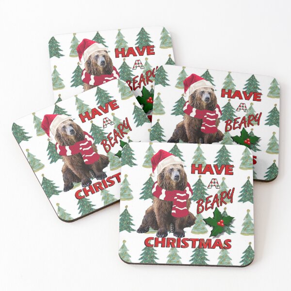 Item preview, Bear In The Woods Xmas Trees & Santa Hat Bears Funny Have A Beary Christmas designed and sold by tamdevo1.