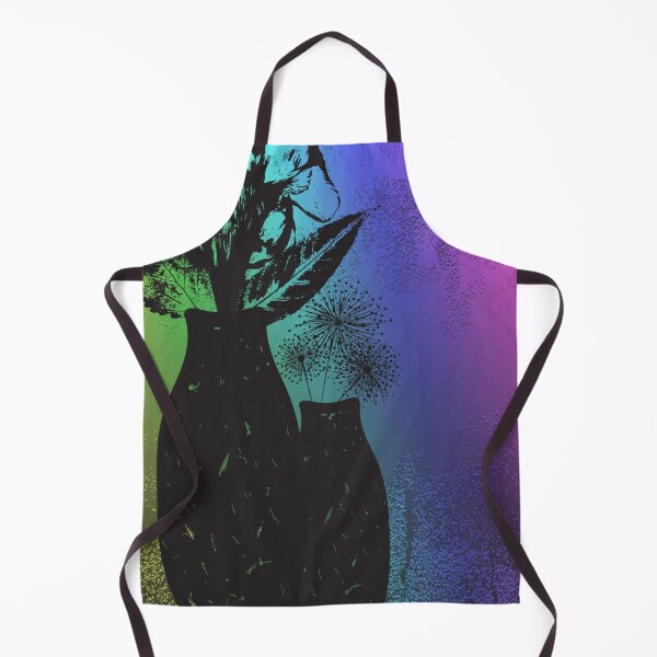 Item preview, Flower Vase with Abstract Rainbow Background designed and sold by YuviMK.