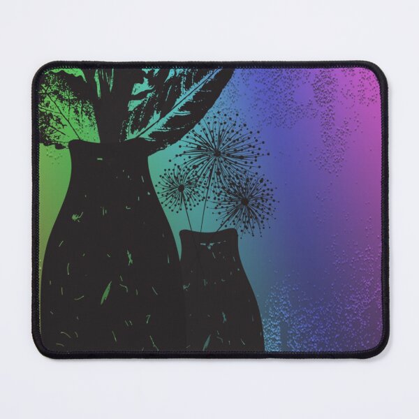 Item preview, Flower Vase with Abstract Rainbow Background designed and sold by YuviMK.