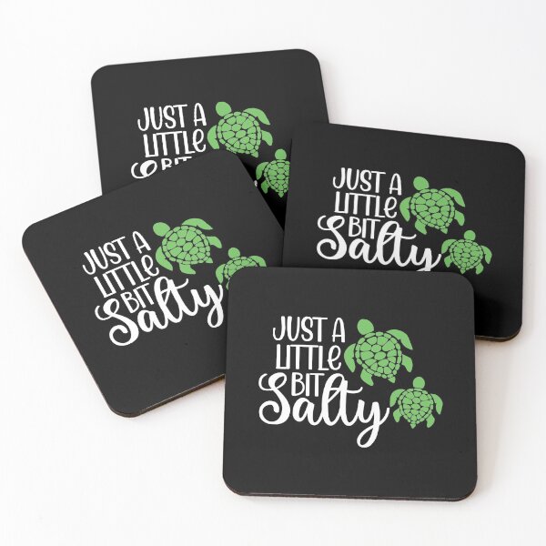 Item preview, Just a little bit salty Funny Beach Summer Sandy turtle Vacation Inspiration Joy Mood designed and sold by DesignByHeartUK.