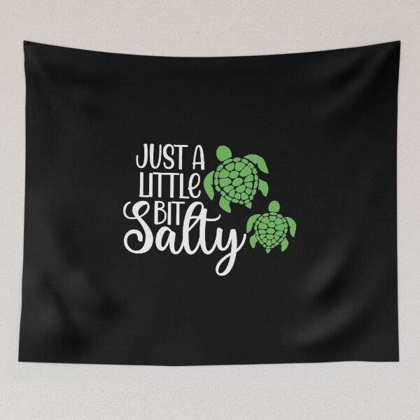 Item preview, Just a little bit salty Funny Beach Summer Sandy turtle Vacation Inspiration Joy Mood designed and sold by DesignByHeartUK.