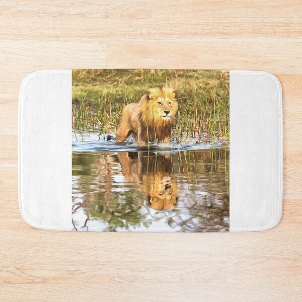 Item preview, Lion in River with Reflection designed and sold by Graham Prentice.