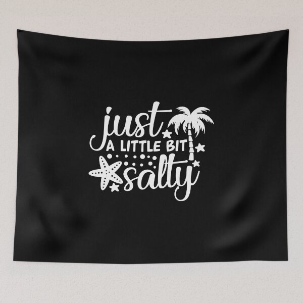 Item preview, Just a little bit salty Pam Tree Star Fish Funny Beach Summer Sandy turtle Vacation Inspiration Joy Mood designed and sold by DesignByHeartUK.