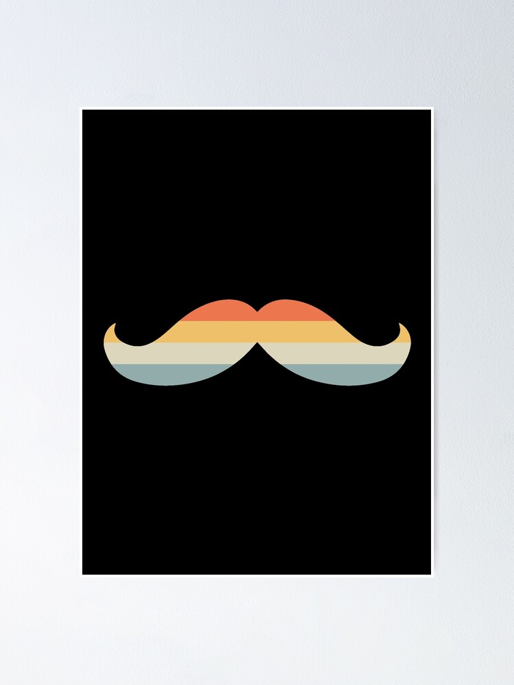 Moustache Retro Colorful Vintage Design