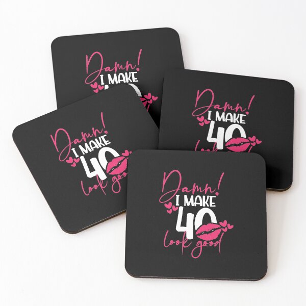 Item preview, Damn i make 40 look good mom Pink Lips kiss Vacation Inspiration Joy Mood designed and sold by DesignByHeartUK.