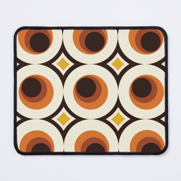 Item preview, 1970s Orange Mid-Century Modern Circle 1 designed and sold by MonstersMashU.