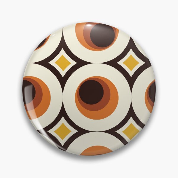 Item preview, 1970s Orange Mid-Century Modern Circle 1 designed and sold by MonstersMashU.