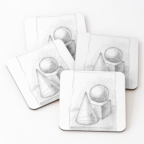 Item preview, Still Life With With Geometrical Objects  (Drawing by Alice CCI) designed and sold by VanyssaGraphics.