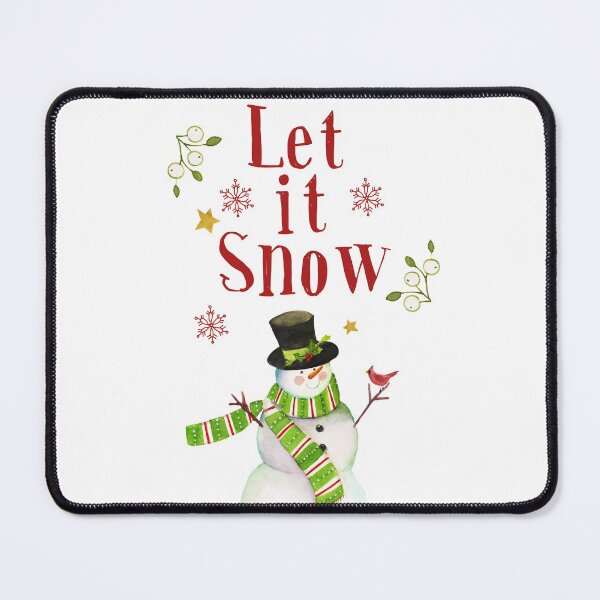 Item preview, Snowman with the words: let it Snow designed and sold by Sue Zipkin.